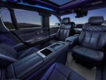 2028 Genesis GV90 Neolun First Edition second row with the front seats turned to face the rear